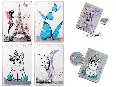 £11.99 • Buy For IPad 5 6 Gen 9.7 2017 2018 Liquid Glitter Bling Sparkly Silicone Case Cover