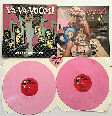 Va-Va-Voom! Screen Sirens Sing - 1985 Pink Vinyl 2LP Gatefold Booklet • $28.99