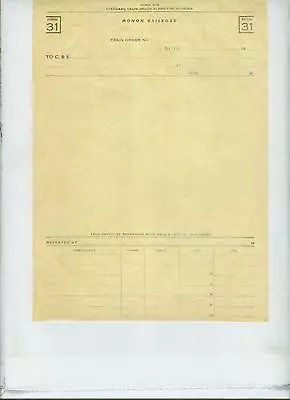 Monon Railroad Chicagoindianapolis & Louisville Blank Train Orders (8) Form 31. • $7.99