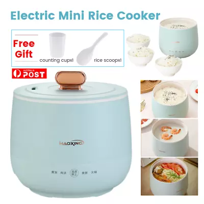 Electric Mini Rice Cooker 1.8L Portable Steamer Soup Cooking Pot For 1-3 Person • $34.99