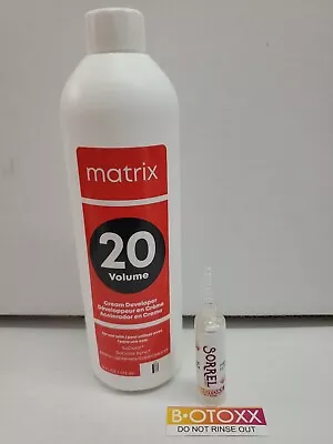 Matrix 20 Volume Cream Developer 16 Oz New.  FREE AMP. B. TOXX LEAVEN SORREL👌💯 • $16