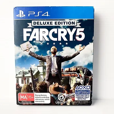 Farcry 5 - Deluxe Edition - NO DLC - PS4 - Tested & Working - Free Postage • $24.88