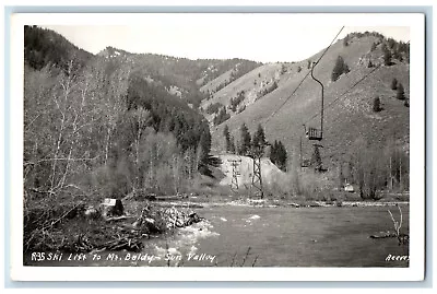 California CA Postcard Lift To Mt. Baldy Sun Valley C1950's RPPC Photo • $19.47