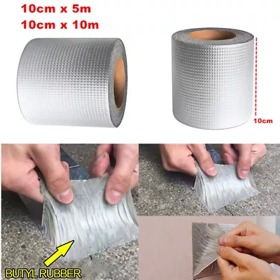 £7.99 • Buy 10CM Butyl Sealant Tape Adhesive Waterproof Leaks Roof Repair Pipes Super Strong
