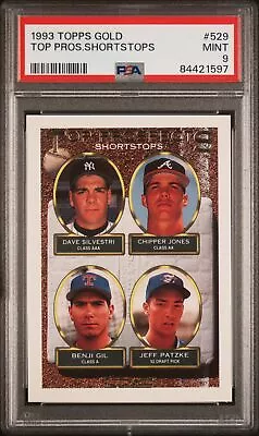 1993 Topps Gold #529 Chipper Jones Braves Hof Top Prospects Psa 9 B3843567-597 • $20.99