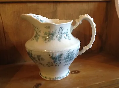 W H Grindley&co Eileen Blue And White Jug In Vgc • £12