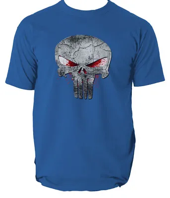 The Punisher Skull Logo T-Shirt Frank Castle Skull Marvel Agent Splatter • £15.97