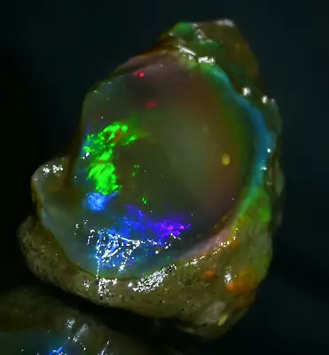 Opal Rough 159.10 Carat Natural Ethiopian Opal Raw Welo Opal Gemstone Multi Fire • $320.07