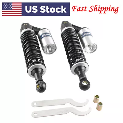 Pair Rear Air Shocks Fit For 150cc~750cc Street Bikes Scooters Moped Quad (ATV) • $77.40