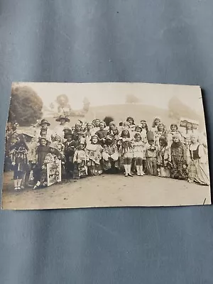 Postcard Edwardian Social History Group Of Children In Fancy Dress 1907 RP  • £2.99