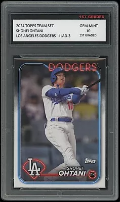 Shohei Ohtani 2024 Topps Team Set Card 1st Graded 10 Los Angeles Dodgers LAD-3 • $39.99