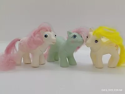 Vintage My Little Pony G1 Bait Baby Ponies - Beddy Bye Eyes Imperfect Ponies TLC • $24.99