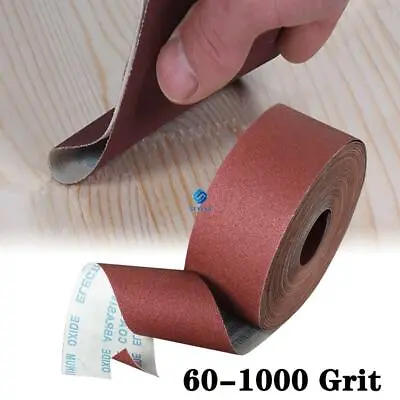 £8.59 • Buy 60-1000 Grit Emery Cloth Roll Abrasive Burnish Sand Paper Metal Furniture Tools