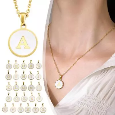 1xMetal A-Z 26 English Letters Alphabet Initials Pendant Necklace Women Men J9T7 • $1.63