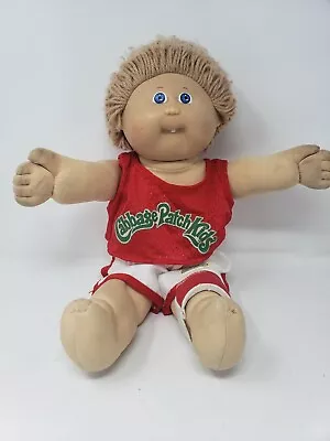 VTG 1978 Cabbage Patch Kids Doll Blonde Hair Blue Eyes 1 Tooth Coleco W Outfit  • $15