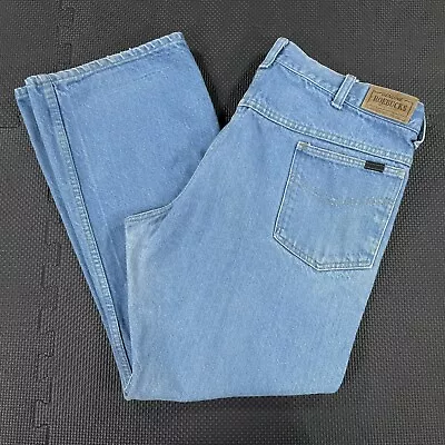 Vintage 80s Sears Roebucks Jeans 37x28.5 Womens Blue Denim Scovill Zip • $21