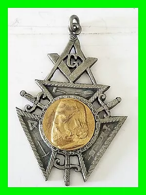 Early Rare Antique Masonic Freemason Pendant Medal Badge Pin 10 Of 16 • $99.99