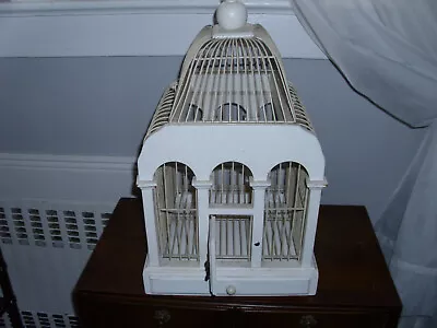 Vintage Decorative Bird Cage In Metal & Wood Comes With Top Needs Cleaning • $45
