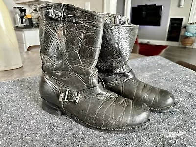 Men’s Vintage Frye Engineer Boots Black/Charcoal  13D • $199