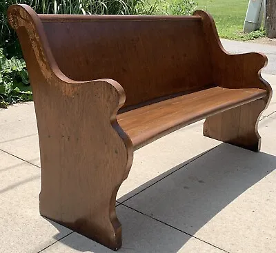 Antique Oak Pew Original Finish 5 Footer! • $499