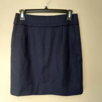 New! J. CREW Women's Navy Wool Lined Career Casual Skirt Size 0 • $27.99