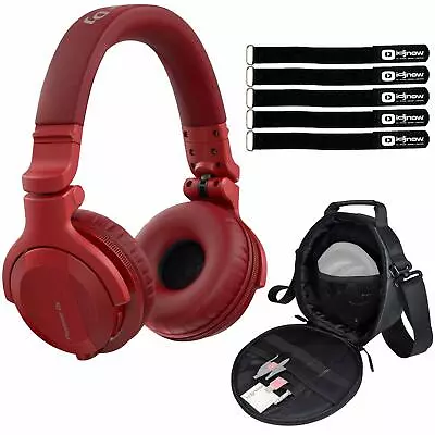 Pioneer HDJ-CUE1BT Bluetooth Wireless DJ Headphones In Matte Red W Carry Case • $115.40