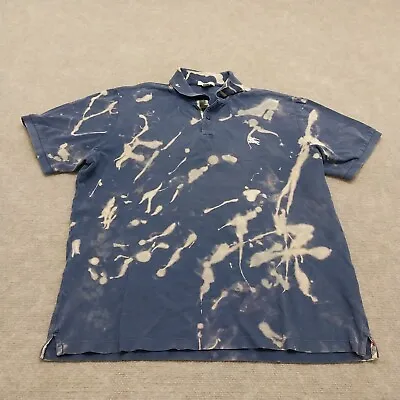 Burberry Brit Mens Size XS Blue Tie Dye Short Sleeve Polo Shirt • $18.88
