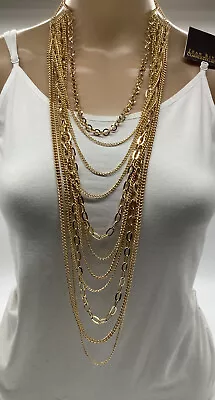 $35.99 • Buy Joan Rivers Multi Cascading Chain Necklace Comes With Signature Card NEW