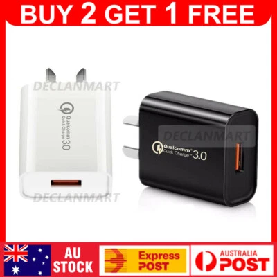 $5.99 • Buy AU Plug USB Wall Charger Fast Charging Power Adapter QC3.0 For IPhone Samsung