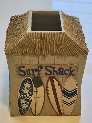 Dean Miller Surf Shack Tissue Box Holder Cover Tiki Hut Board Beach Ocean Hawaii • $9.95