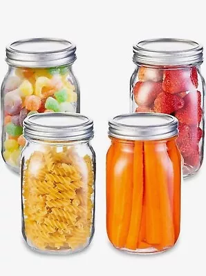 Mason Jars 32oz With Lids Labels And Pen  4 Pack • $13.99