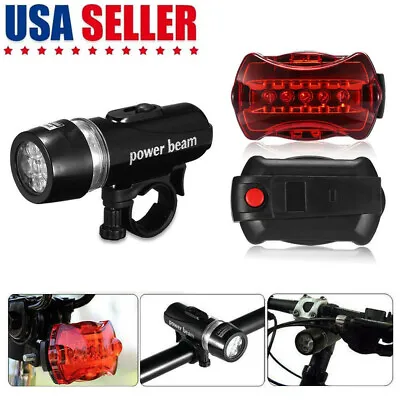 LED Waterproof Bike Bicycle Mountain Cycle MTB Front Rear Tail Lights Kit Bright • $7.35