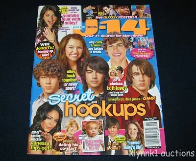 J-14 Magazine May June 2008 Nick Jonas Brothers Miley Cody Linley Chris Chace • $14.97