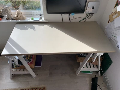 £27 • Buy IKEA Trestle Legs And IKEA Desk Top.
