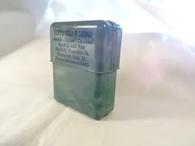 Vintage Marbleized Faux Bakelite 1950’s Advertising Cigarette Case Stash Box • $11.99