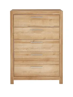 Rio 5 Drawer Chest - Oak • £159