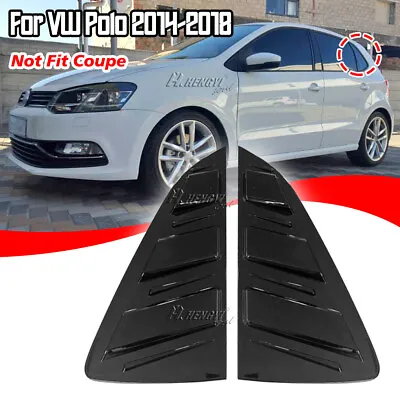 Black Side Window Louver Shutter For VW Polo 6C MK5 Facelift 2014-2018 Hatchback • $34.99