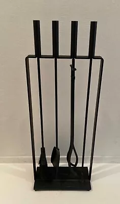 Vintage George Nelson Pilgrim Fireplace Tool Set Iron Black Mid Century • $395