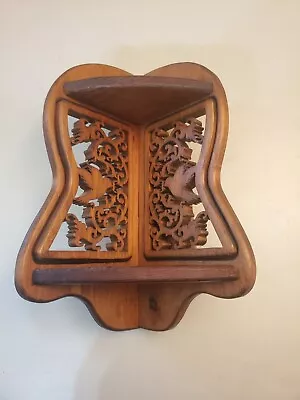 Corner Wood Wall Shelf Shelves Dove Bird Carved Laser Cut Chunky Perfect • $29.95