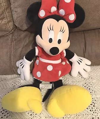 Disney Minnie Mouse 15  Plush Doll Stuffed Toy RED Classic Dress Stuffed Animal  • $9.99