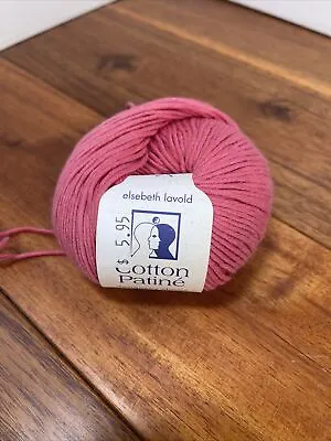 Elsebeth Lavold Cotton Patine' Designer's Combed Cotton Pink #21 50g- Italy • $3.75