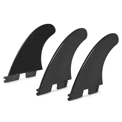 3PCS/Set FCS2 G5 Nylon Plastic Black Professional Surfboard Tail Fin Flexible Su • $42.88