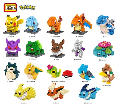 8x Pokemon Of Your Choice W/ Boxes LOZ LNO BLOCK Mini Nano Building Blocks • $54
