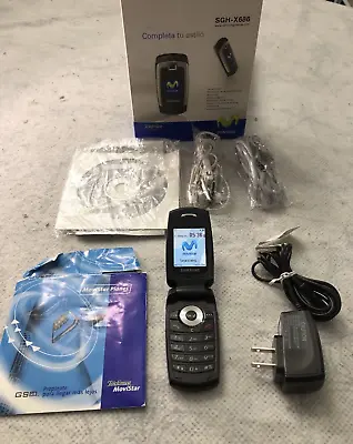 Samsung SGH-X686 Silver Grey Flip Cell Phone International - OPEN BOX - Working • $28.95