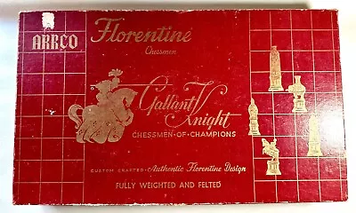 ARRCO Vintage Florentine Gallant Knight Chessmen Of Champions Set In Box • $25