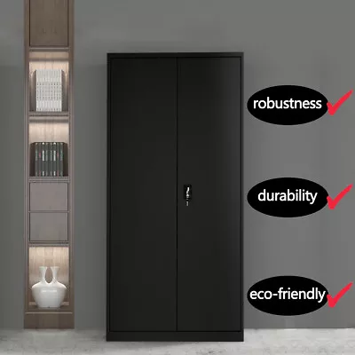 185cm Steel Storage Cabinet Locker File Cabinet Cupboard Pantry Office Furniture • $278.99