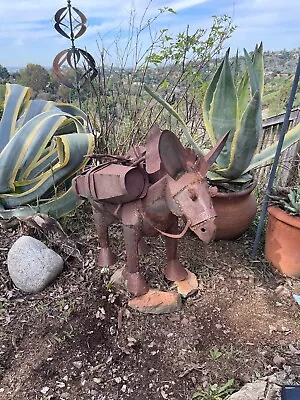  Burro Donkey Sculpture Yard Garden Statue Animal Figure • $249