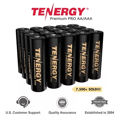 Tenergy PREMIUM PRO AA AAA 2800mAh1100mAh NiMH Rechargeable Batteries 1.2V Lot • $42.99