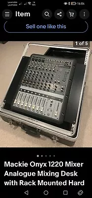 £145 • Buy Mackie Onyx 1220 Mixer Analogue Mixing Desk With Rack Mounted Hard Case