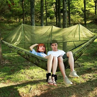 Outdoor Camping Hammock With Mosquito Net - Ultralight Travel Hammock Parachute. • £8.99